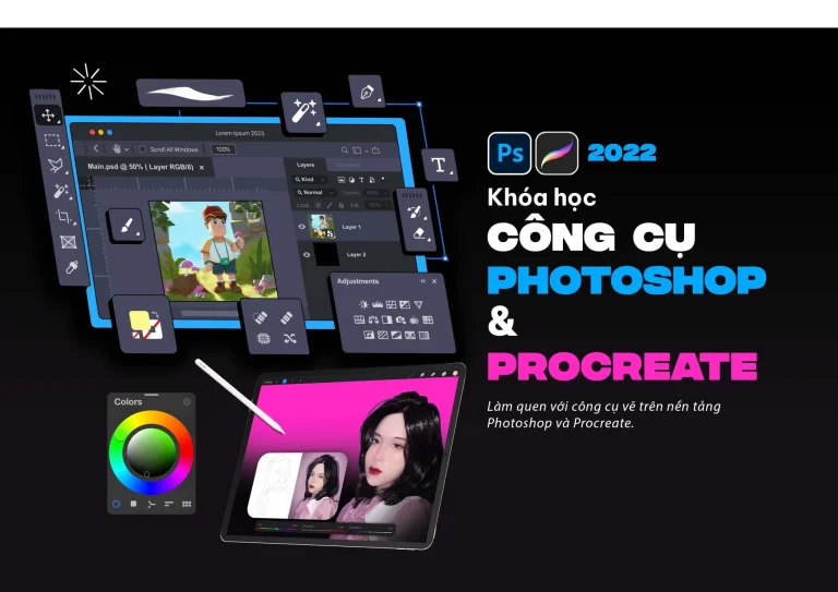 CÔNG CỤ DIGITAL PAINTING CƠ BẢN: ADOBE PHOTOSHOP & PROCREATE